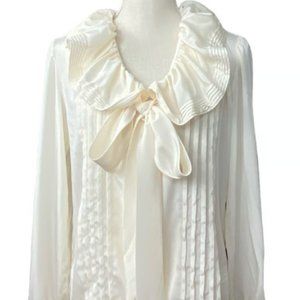 Vintage Levino Verna for Mayehoff Cream Blouse Size 10